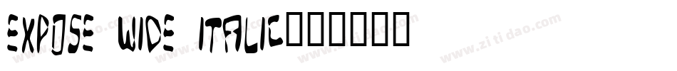 Expose Wide Italic字体转换